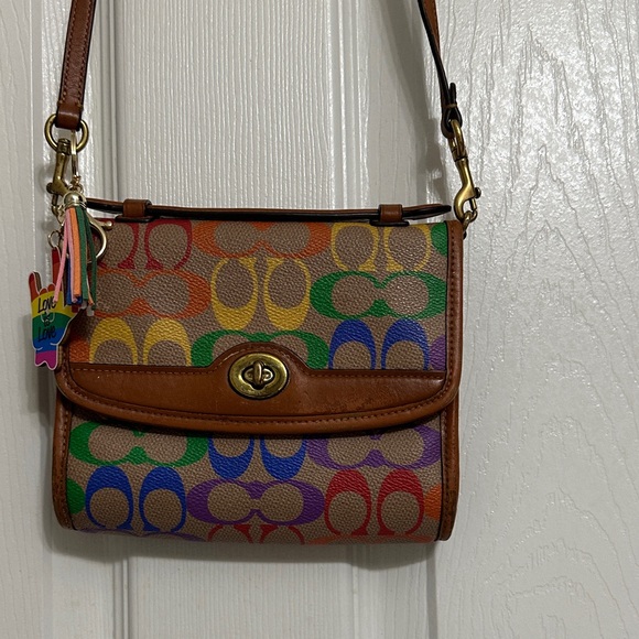Coach Handbags - Coach Rainbow Signature Shoulder Bag